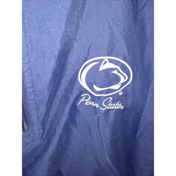 Red Oak Men's Blue Penn State L 1/4 Zip Pull Over Windbreaker Jacket Size - Picture 3 of 8
